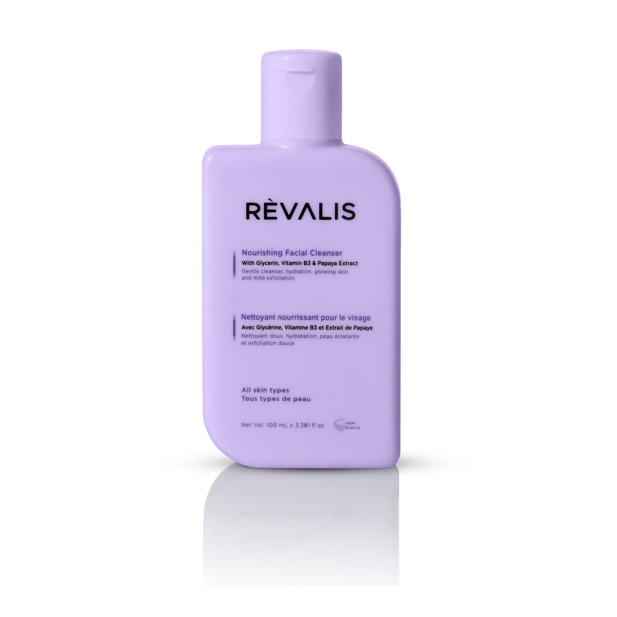 Revalis facial cleanser product photography by Team TSB