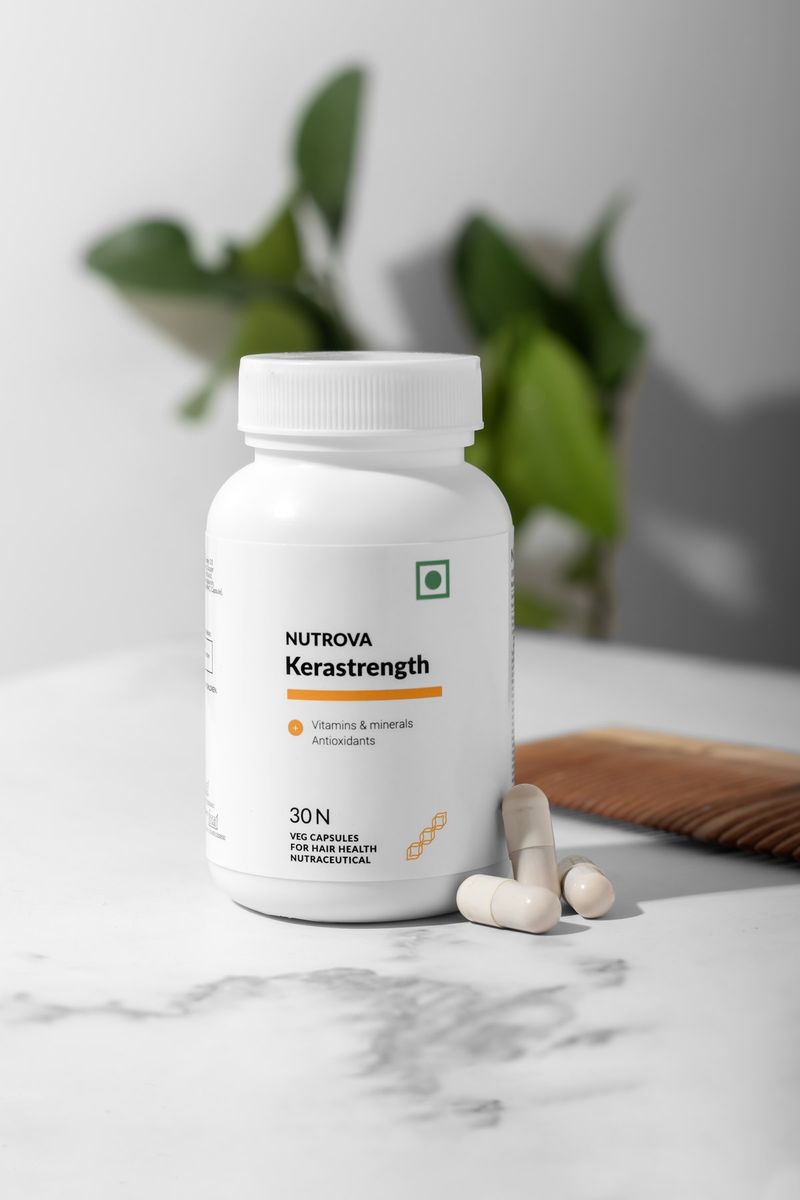 Nutrova Kerastrength product photography by Team TSB