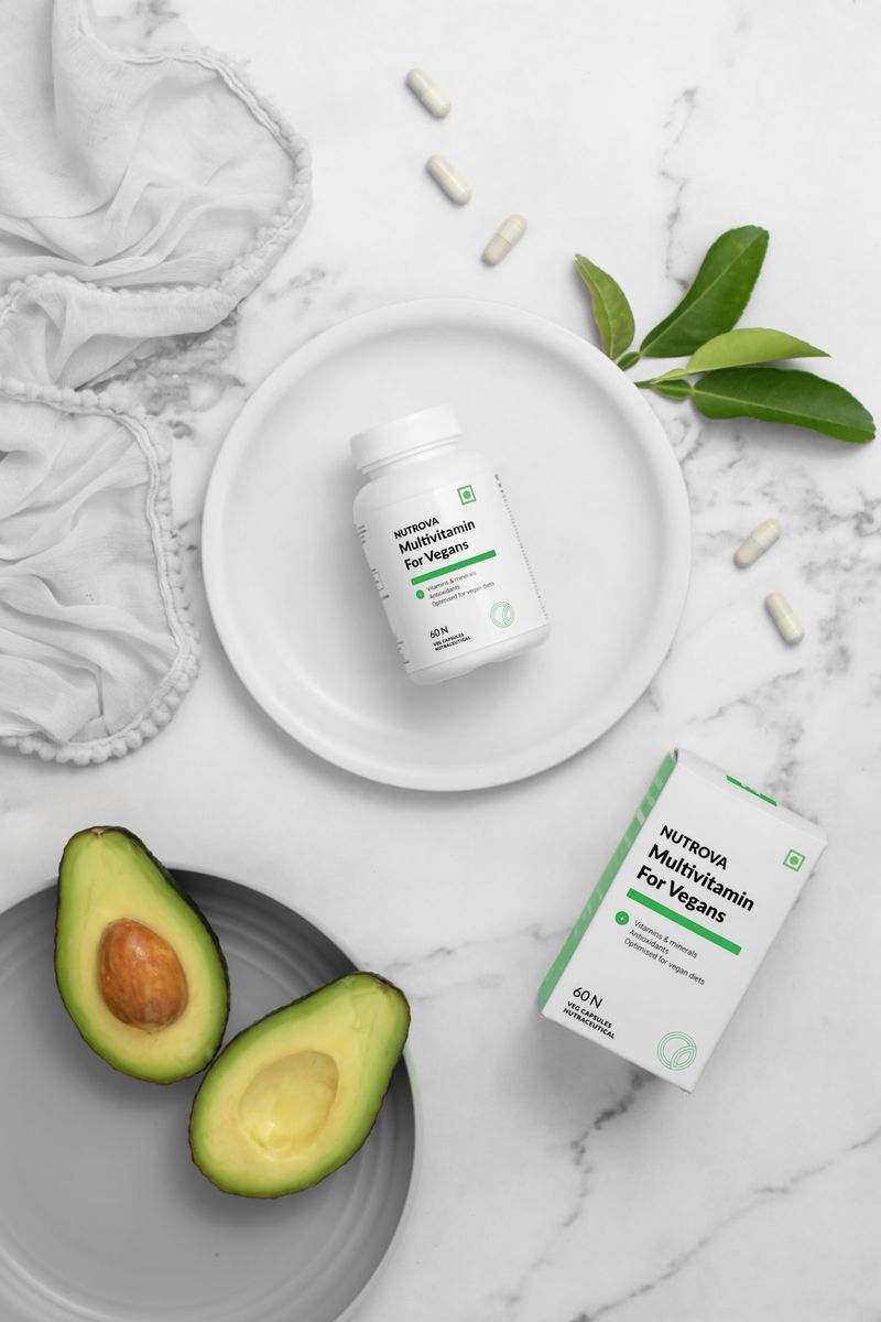 Nutrova multivitamin product photography by Team TSB
